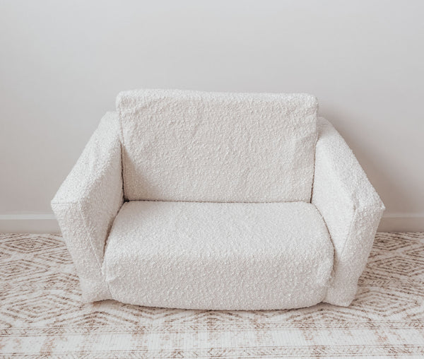 Cream Boucle Kids Flip Out Sofa Cover (ADAIRS FIT)