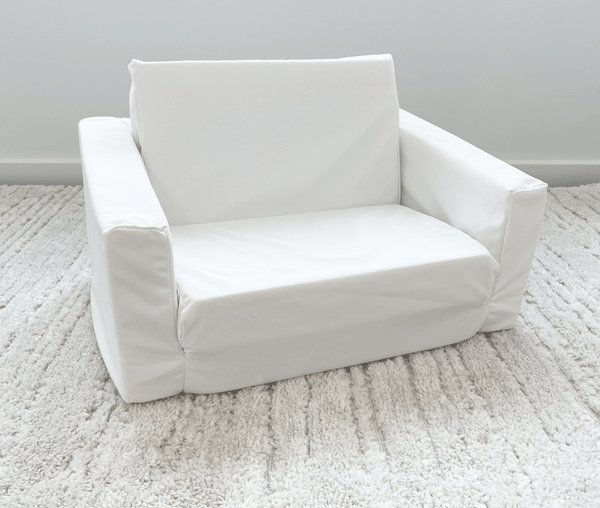 White Outdoor Kids Flip Out Sofa Cover