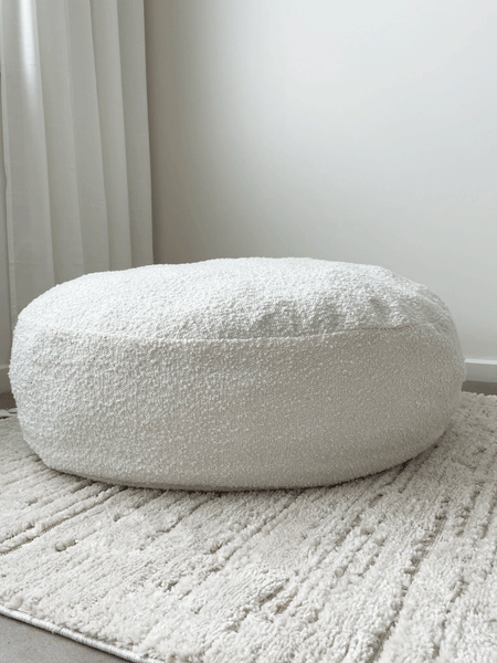 Cream Boucle Floor Cushion
